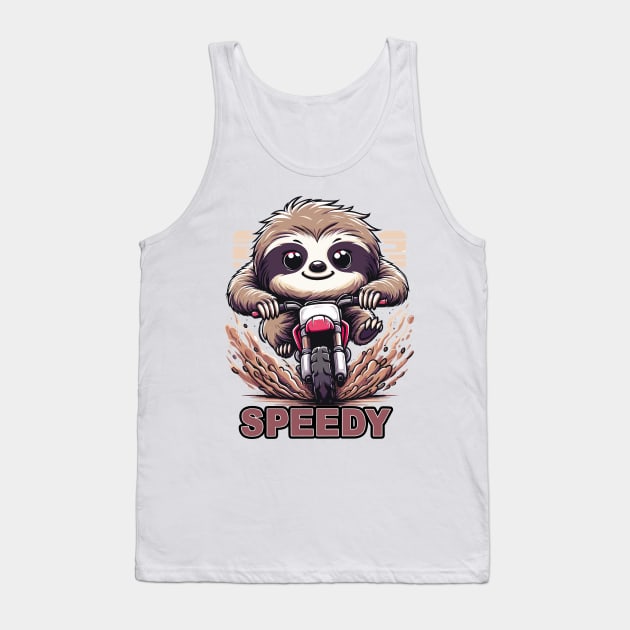 Speedy Sloth Tank Top by Cutetopia